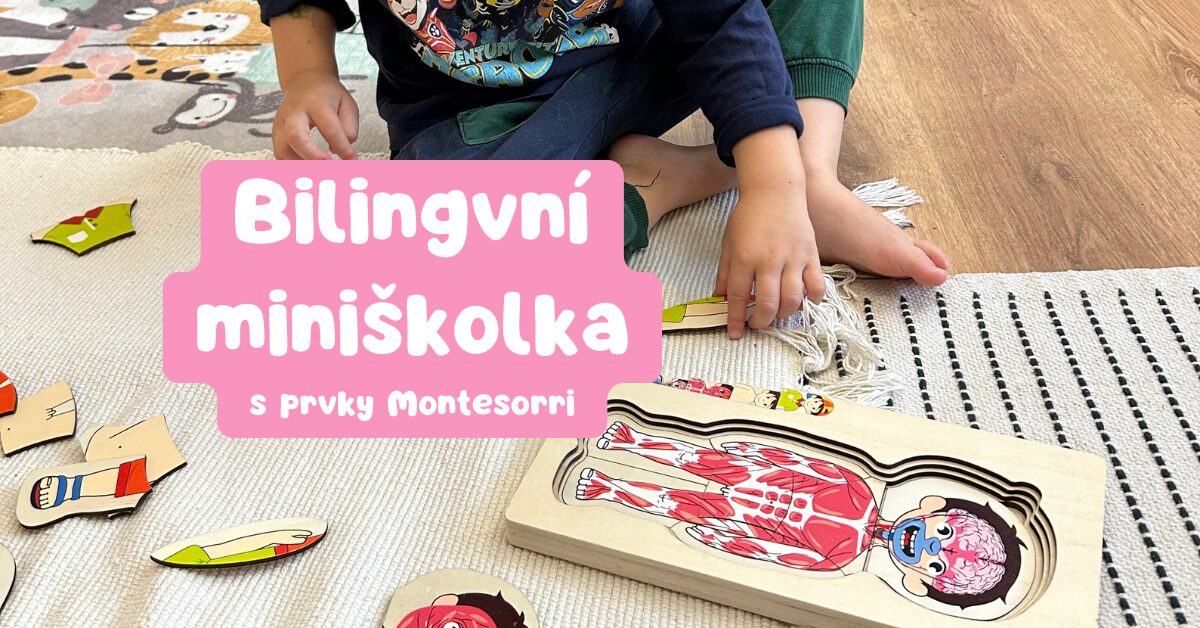 Bilingvní miniškolka s prvky Montessori Braníček v Praha 4 – děti při práci s pomůckami